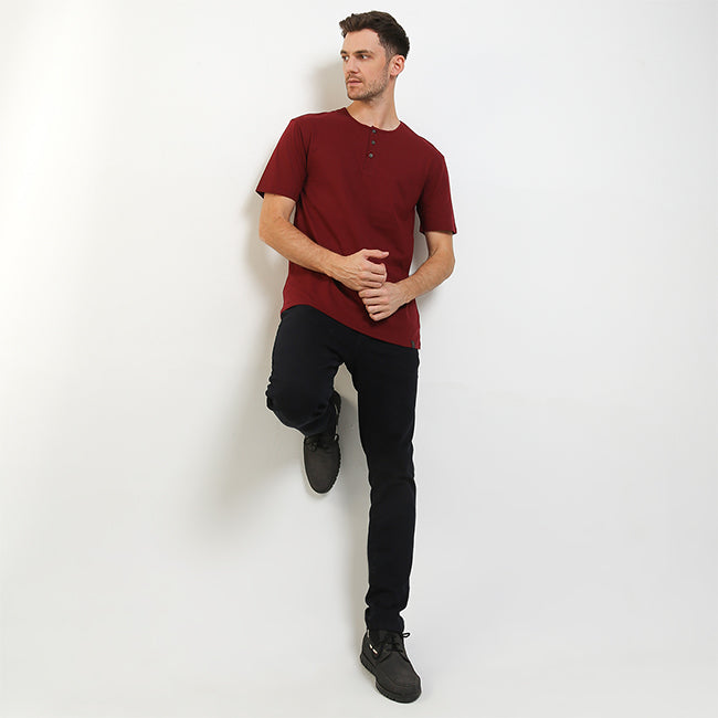 Obermain Pakaian Pria T Shirt Collin In Maroon