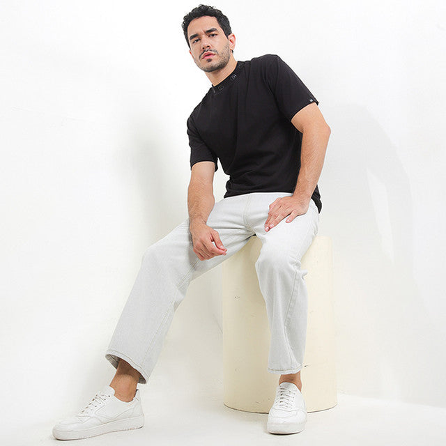 Obermain Pakaian Pria T Shirt Damascus In Black