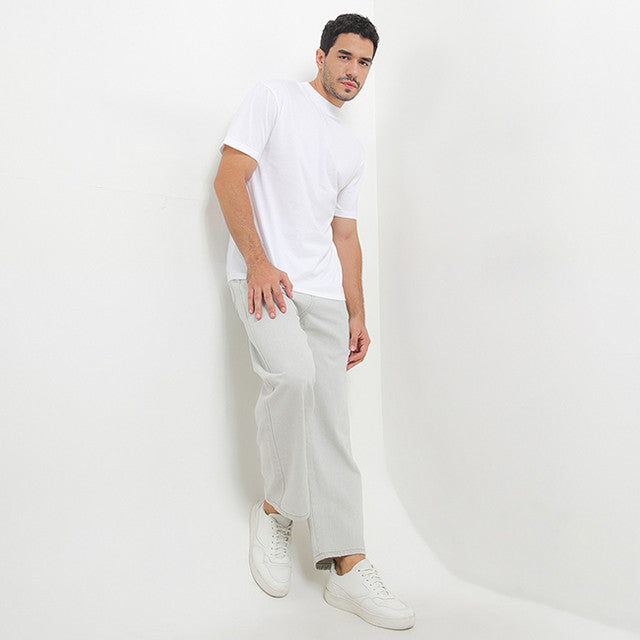 Obermain Pakaian Pria T Shirt Damascus In White