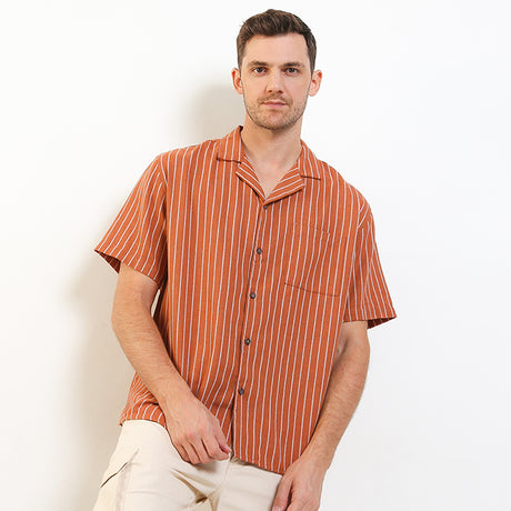 Obermain Pakaian Pria Shirt Salvador In Brown