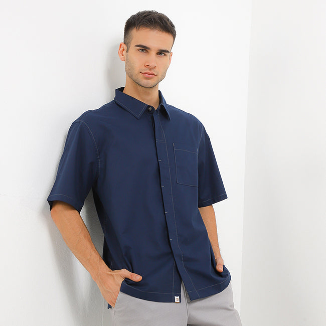 Obermain Pakaian Pria Shirt Drake In Navy