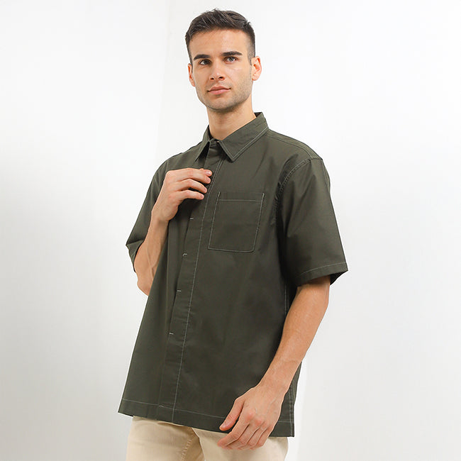 Obermain Pakaian Pria Shirt Drake In Olive