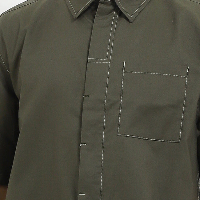 Obermain Pakaian Pria Shirt Drake In Olive