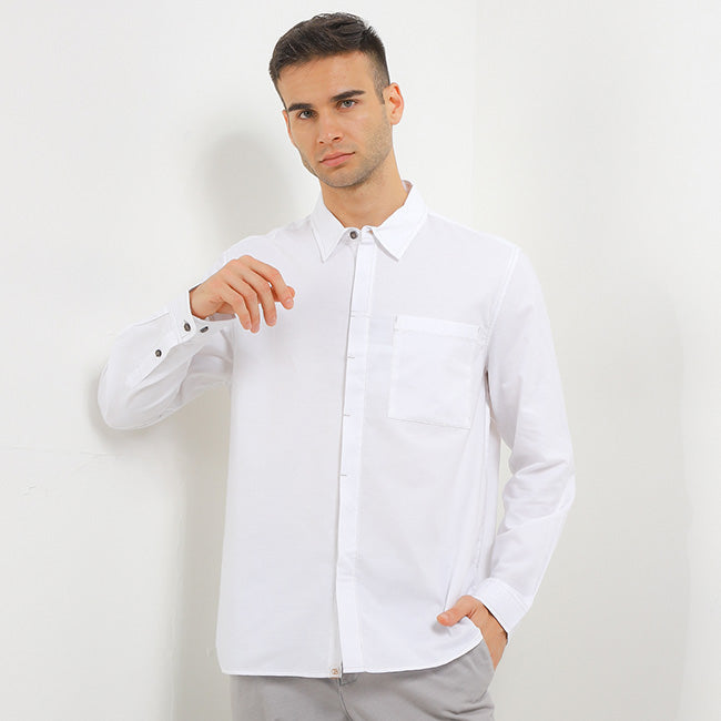 Obermain Pakaian Pria Shirt Dicky In White