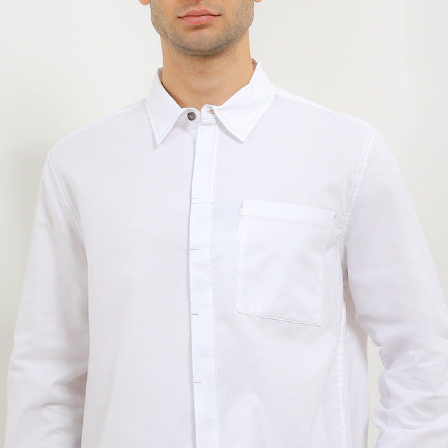 Obermain Pakaian Pria Shirt Dicky In White
