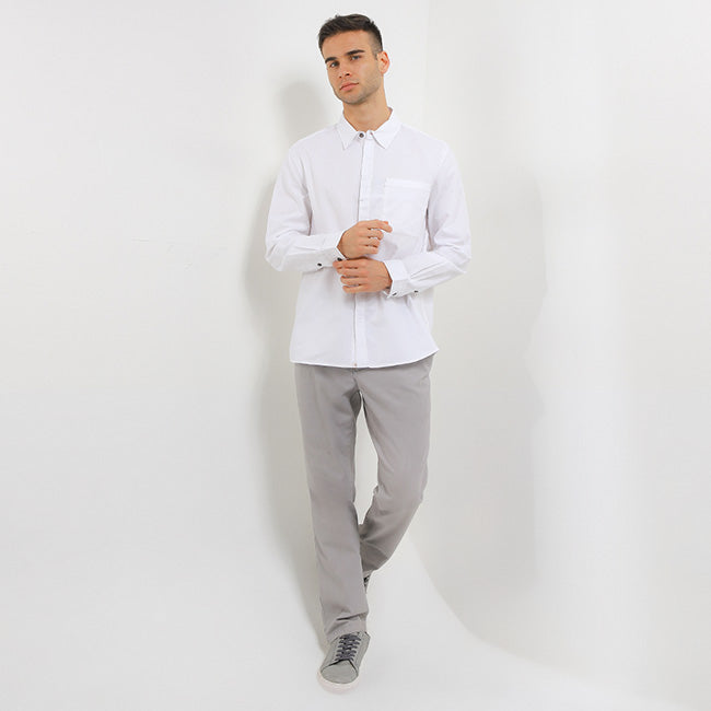 Obermain Pakaian Pria Shirt Dicky In White