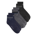 Obermain Aksesoris Pria Socks Ob Half Sock In Dk Gray / Navy / Black