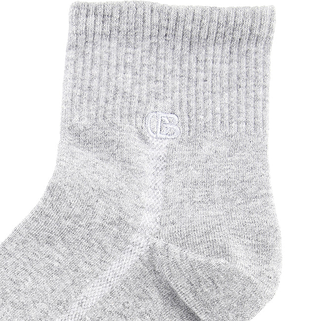 Obermain Aksesoris Pria Socks Ob Half Sock In Lt Gray / Navy / Black