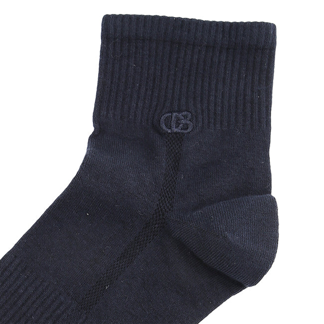 Obermain Aksesoris Pria Socks Ob Half Sock In Lt Gray / Navy / Black
