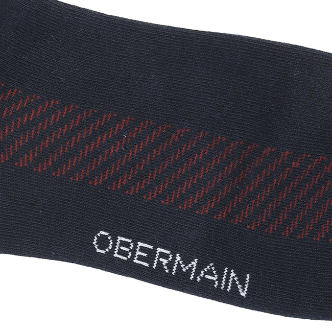 Obermain Men A-Ob Half Sock In Bk/Nv/Dgy