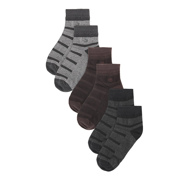 Obermain Men A-Ob Half Sock In Nv/Gy/Br