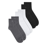 Obermain Men A-Ob Half Sock In Gy/Bk/Wh