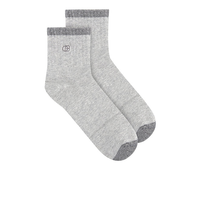 Obermain Men A-Ob Half Sock In Gy/Dgy/Bk