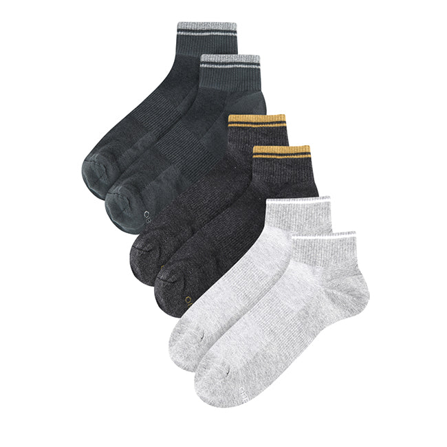 Obermain Aksesoris Pria Socks Ob Liner Sock In Dk Gray / Lt Gray / Gray