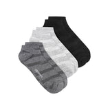 Obermain Aksesoris Pria Socks Ob Liner Sock In Black / Dk Gray / Lt Gray
