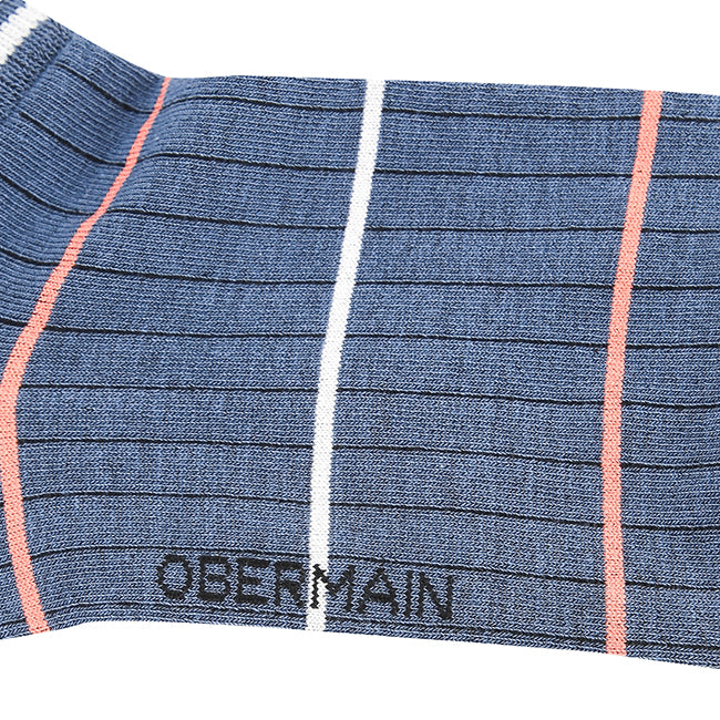 Obermain Aksesoris Pria Socks Ob Liner Sock In Black / Lt Gray / Blue