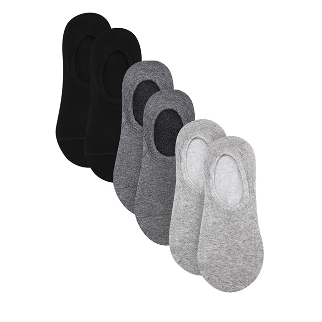Obermain Aksesoris Pria Socks Ob Hidden Sock In Dk Gray / Lt Gray / Black