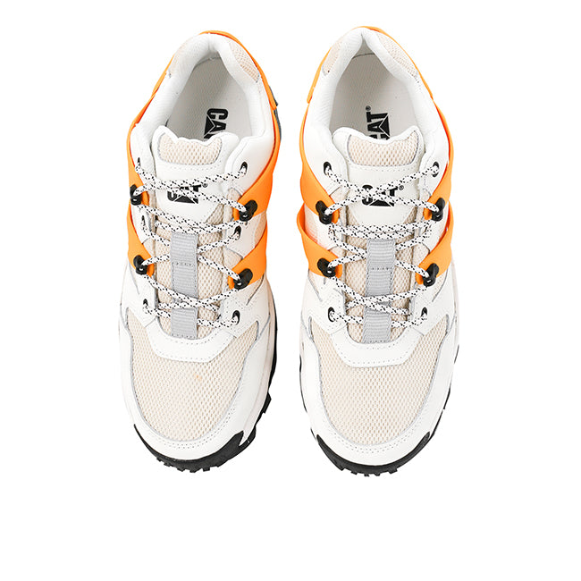 Caterpillar Sepatu Sneaker Pria Reactor In Bright White / Cat Yellow