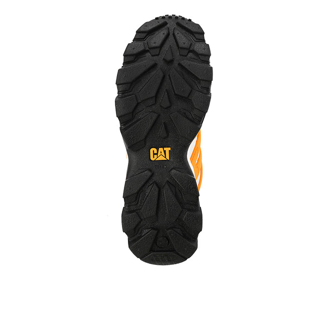 Caterpillar Sepatu Sneaker Pria Reactor In Bright White / Cat Yellow