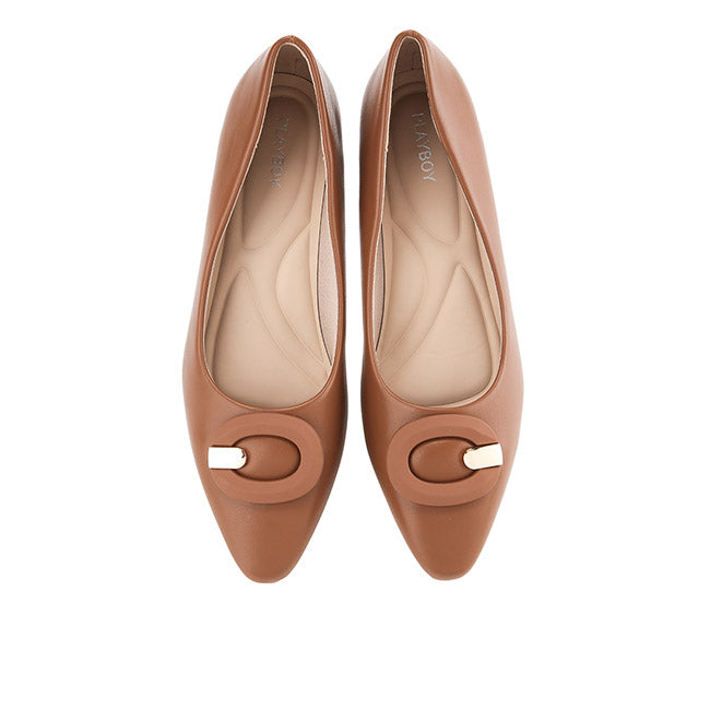 Playboy Sepatu Wanita Wedges Wina In Camel