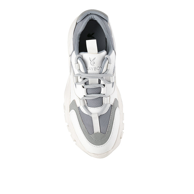 Playboy Sepatu Sneaker Wanita Lahita In White/Light Grey