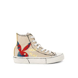 Playboy Sepatu Sneaker Wanita Hefnerio (Mid Cut In Beige