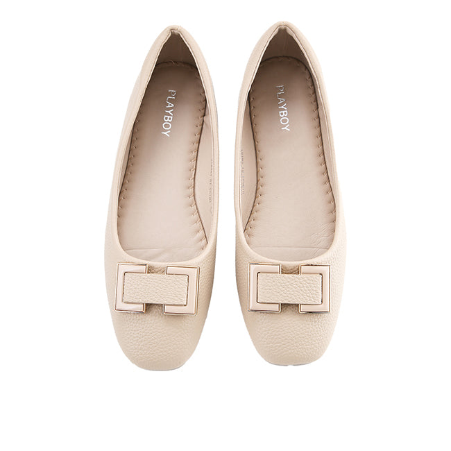 Playboy Sepatu Wanita Flats Sheina In Beige