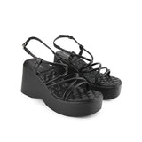 Playboy Sandal Wanita Wedges Karin In Black