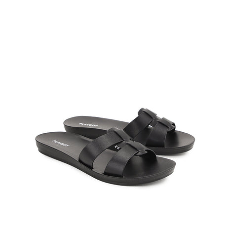Playboy Sandal Wanita Flats Selena In Black