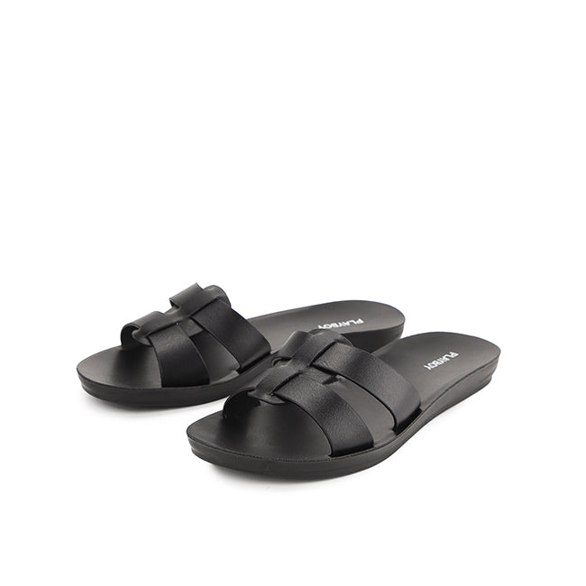 Playboy Sandal Wanita Flats Selena In Black