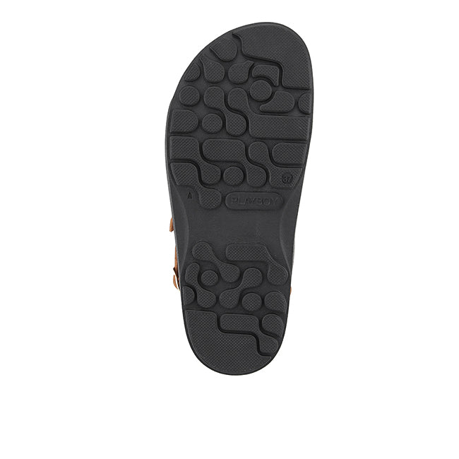 Playboy Sandal Wanita Sling Back Hara In Tan