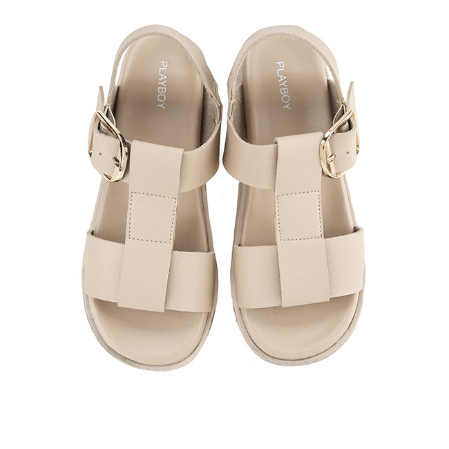 Playboy Sandal Wanita Sling Back Tania In Cream