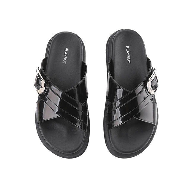 Playboy Sandal Wanita Straps Maudy In Black