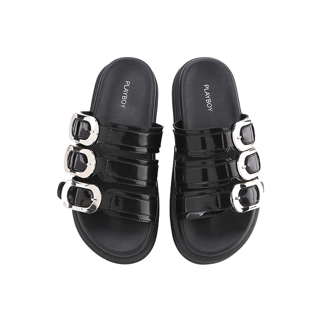 Playboy Sandal Wanita Straps Mauly In Black