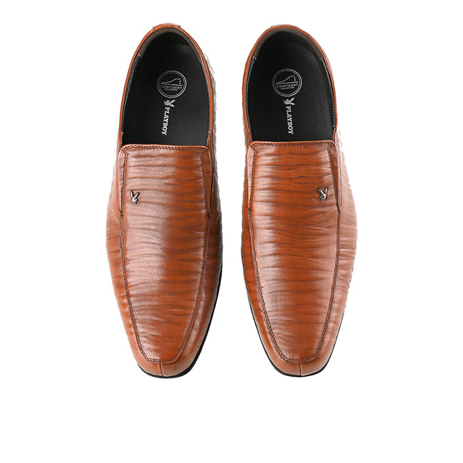 Playboy Sepatu Formal Pria Zhilattan ( Loaver ) In Brown