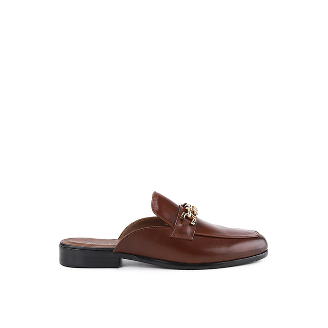 Playboy Sepatu Pria Wordie Mules In Brown