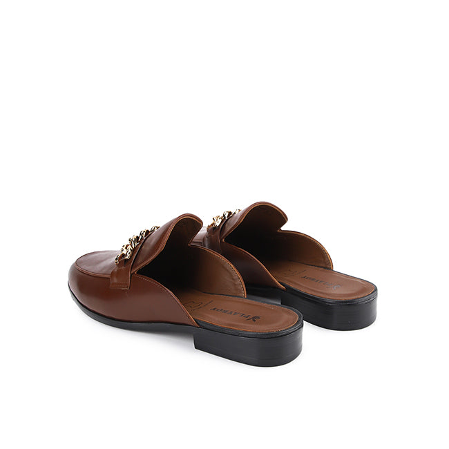 Playboy Sepatu Pria Wordie Mules In Brown