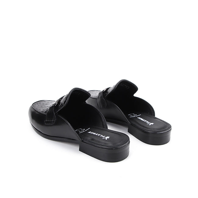 Playboy Sepatu Pria Wigly Mules In Black