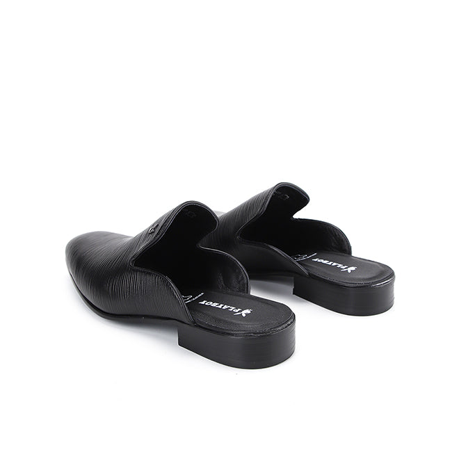 Playboy Sepatu Pria Wuglie Mules In Black