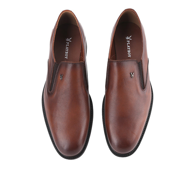 Playboy Sepatu Pria Formal Ellio In Brown