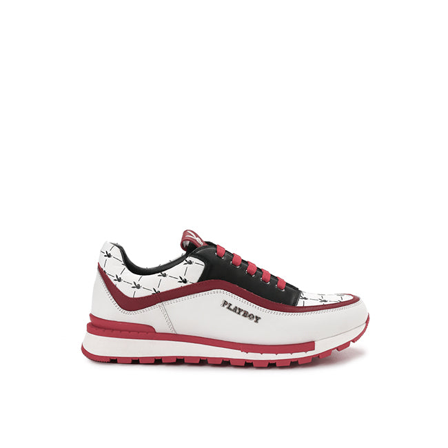 Playboy Sepatu Sneaker Pria Jeconiah In Black/Red