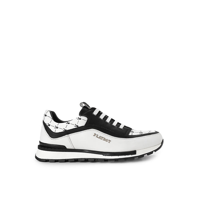 Playboy Sepatu Sneaker Pria Jeconiah In Black/White
