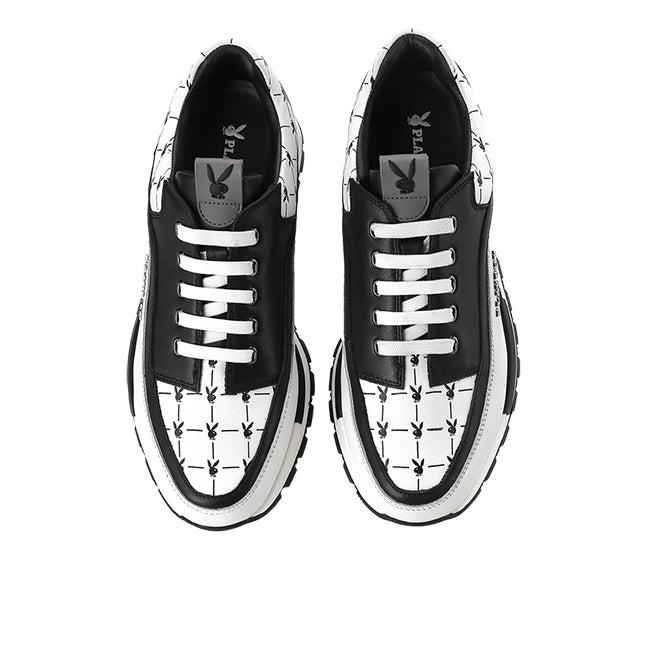 Playboy Sepatu Sneaker Pria Jeconiah In Black/White