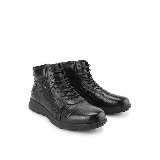 Playboy Sepatu Pria Caprio Boots Laces In Black