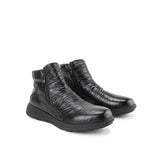 Playboy Sepatu Pria Caprio Boots Zipper In Black