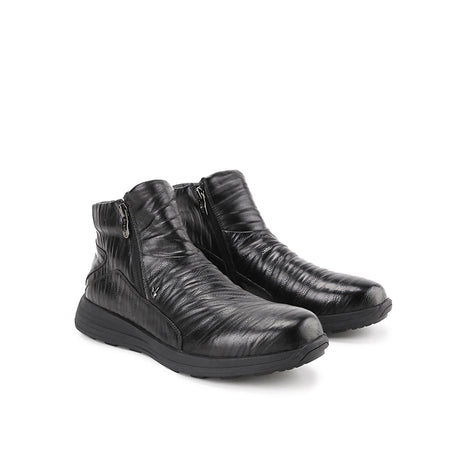 Playboy Sepatu Pria Caprio Boots Zipper In Black