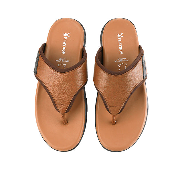 Playboy Sandal Pria Comforta - Thong In Tan