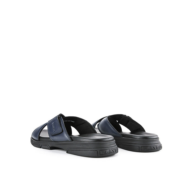 Playboy Sandal Pria Norwich Cross In Navy 44