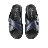 Playboy Sandal Pria Norwich Cross In Navy 44