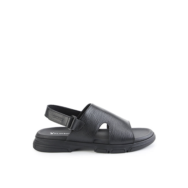 Playboy Sandal Pria Tierbraun Slingback Mule In Black 44